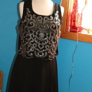 Francesca's Glass Beaded Dress with Sequins Size L